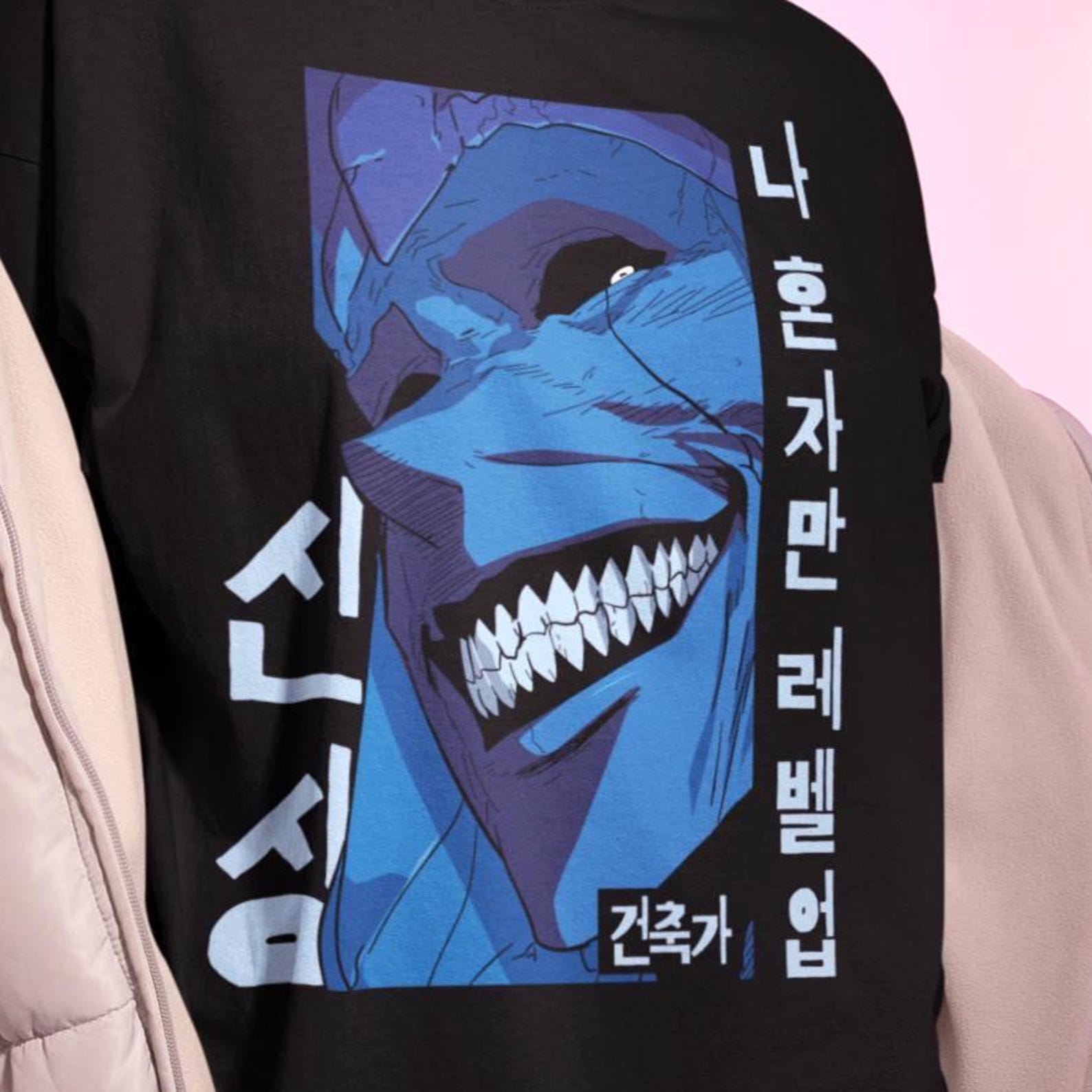 Statue of God Shirt -Sung Jin-Woo,Manga Tshirt,Jin Woo Anime T-shirt,Otaku Apparel 2XL