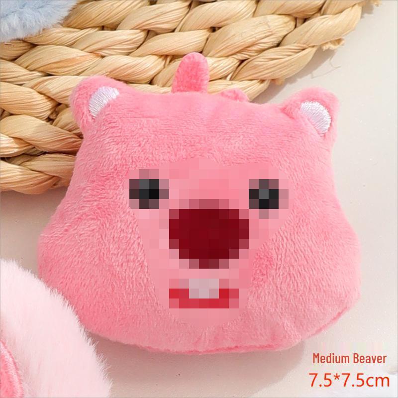 Adorable Plush Bear & Rabbit Brooch Keychain for Kids & Women - Cute Bag or Pin Accessory