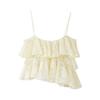 Jnleaog Spring New Arrival Women's Clothing Fashion Style French Fashion Design Lace Laminated Decoration Tops