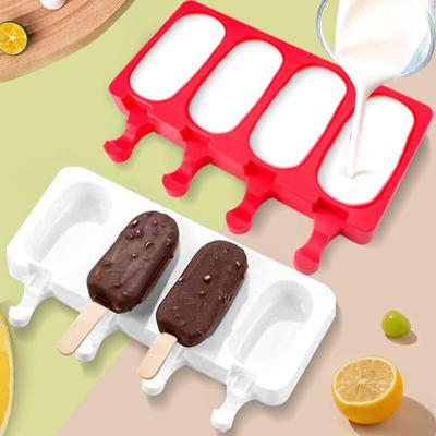Stampo per ghiaccioli in silicone alimentare 4 in 1 – Gelatiera fai da te facile da sformare