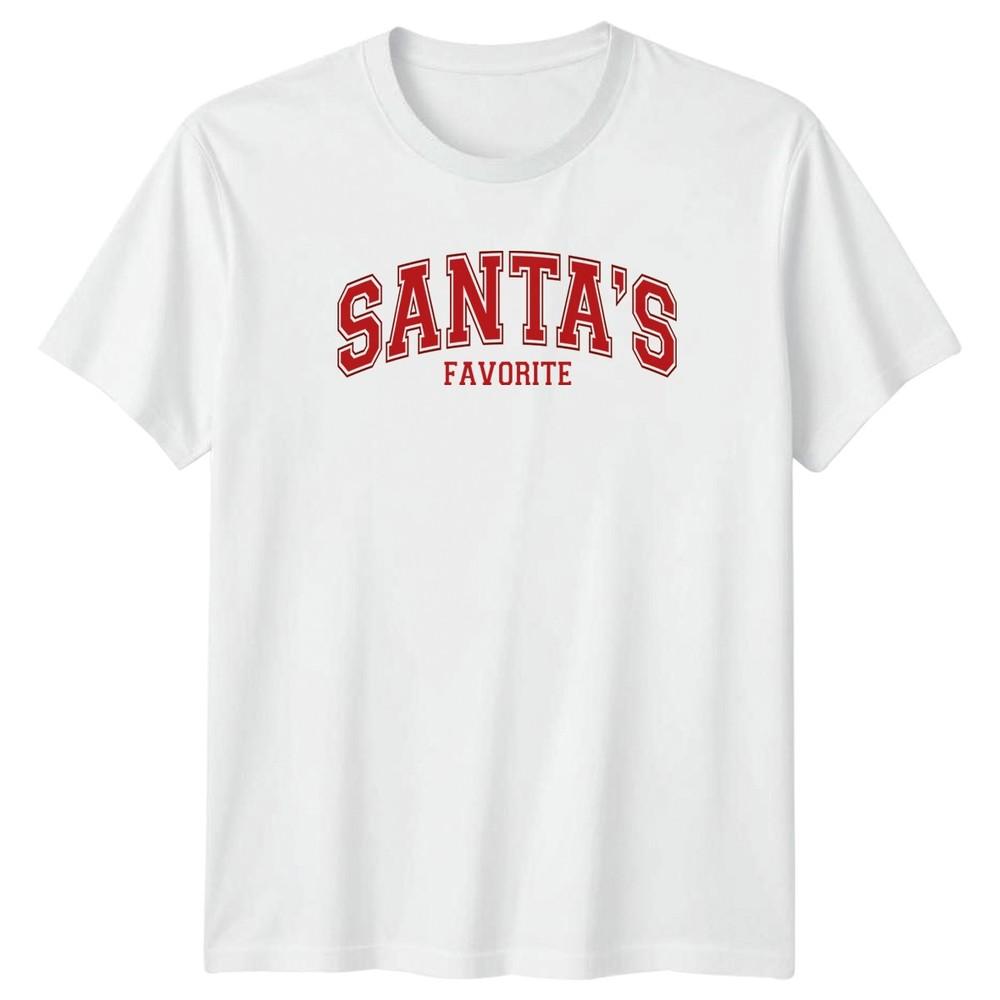 Santas Favorite Christmas Holidays Unisexs TShirt Unisexs Tee Graphic Top S