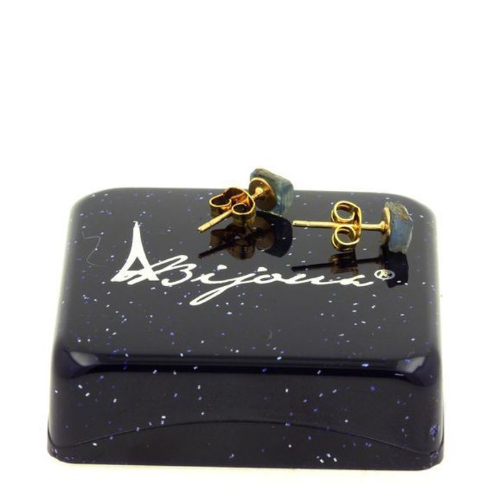 Pierres et Minéraux. Boucles d'oreille Kyanite brut. 3.27 ct. Minas Gerais, Brésil.