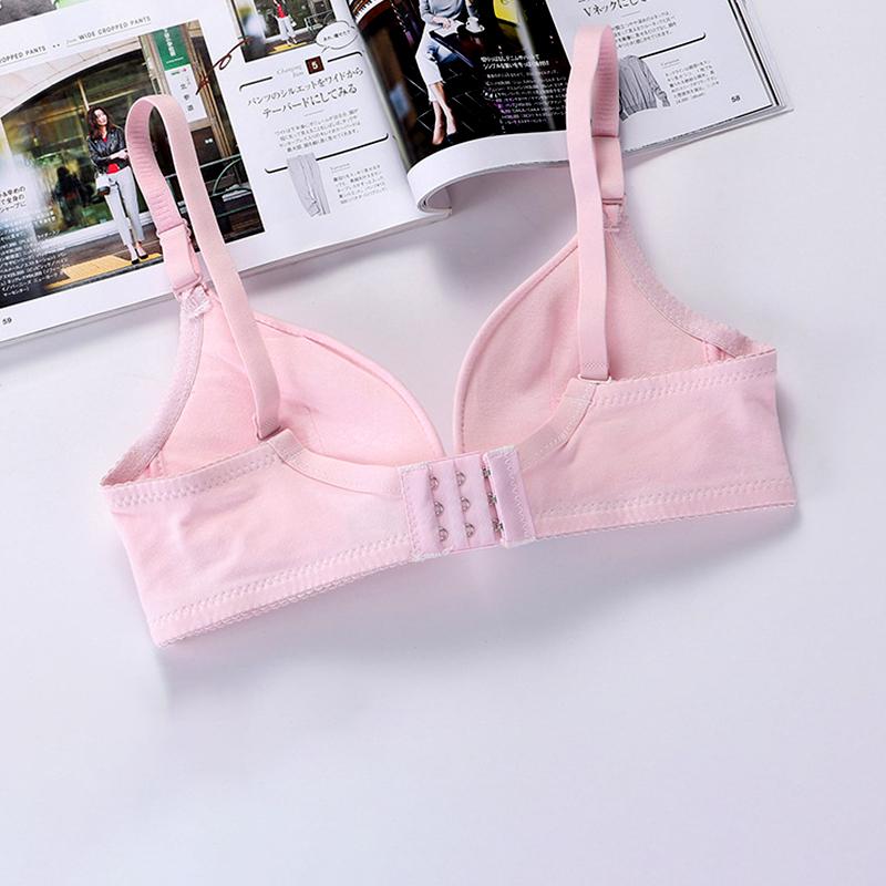 1 st Bekväm Bomull Mjuk Tonårs-BH Trådfri Tränings-BH Enfärgad