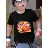 European Sizes Boys' T-Shirt with Cute Fox Print - Soft Breathable ' Summer Top, White Short Sleeve Round Neck Casual Shirt for & Little Boys