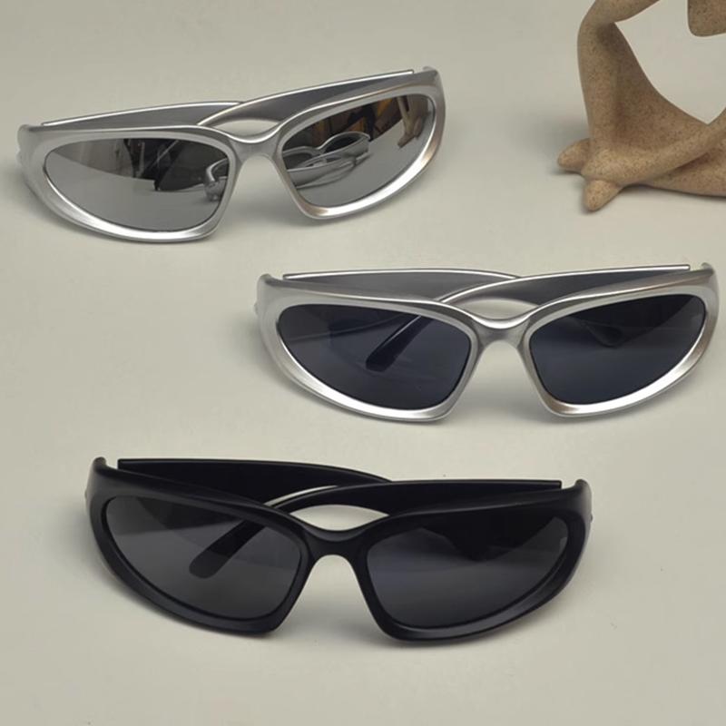 New Y2K Sports Punk Sunglasses Women Brand Designer Square Goggle Men Luxury Sun Glasses UV400 Colorful Mirror Fashion Eyewear
