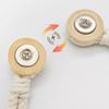 2PCS Magnetic Curtain Ties,with Strong Suction, Woven Rope And Wooden Beads Tiebacks, for Nordic Japanese Style Home Decor