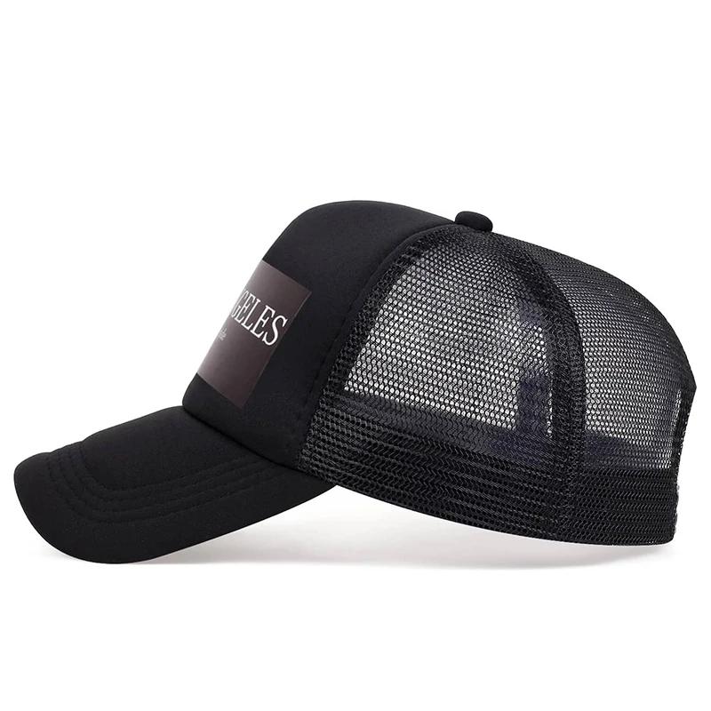Unisex Los Angeles Print Baseball Net Caps Spring Summer Outdoor Sunscreen Hat Adjustable Casual Trucker Hats