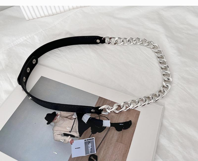 

Fashionable Metal Waist Chain For Women In Black And Coffee Perfect For Trendy Looks BlackSilver Chain