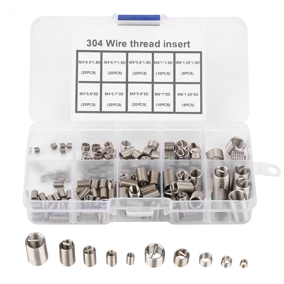 Cat Insert Kit 84pcs/set or 150pcs/set Stainless Steel Thread Repair Insert Kit M3 M4 ...