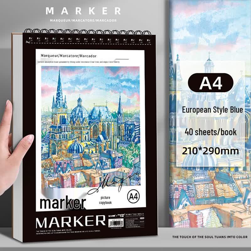 European Style Thickened Marker & Sketchbook for Students