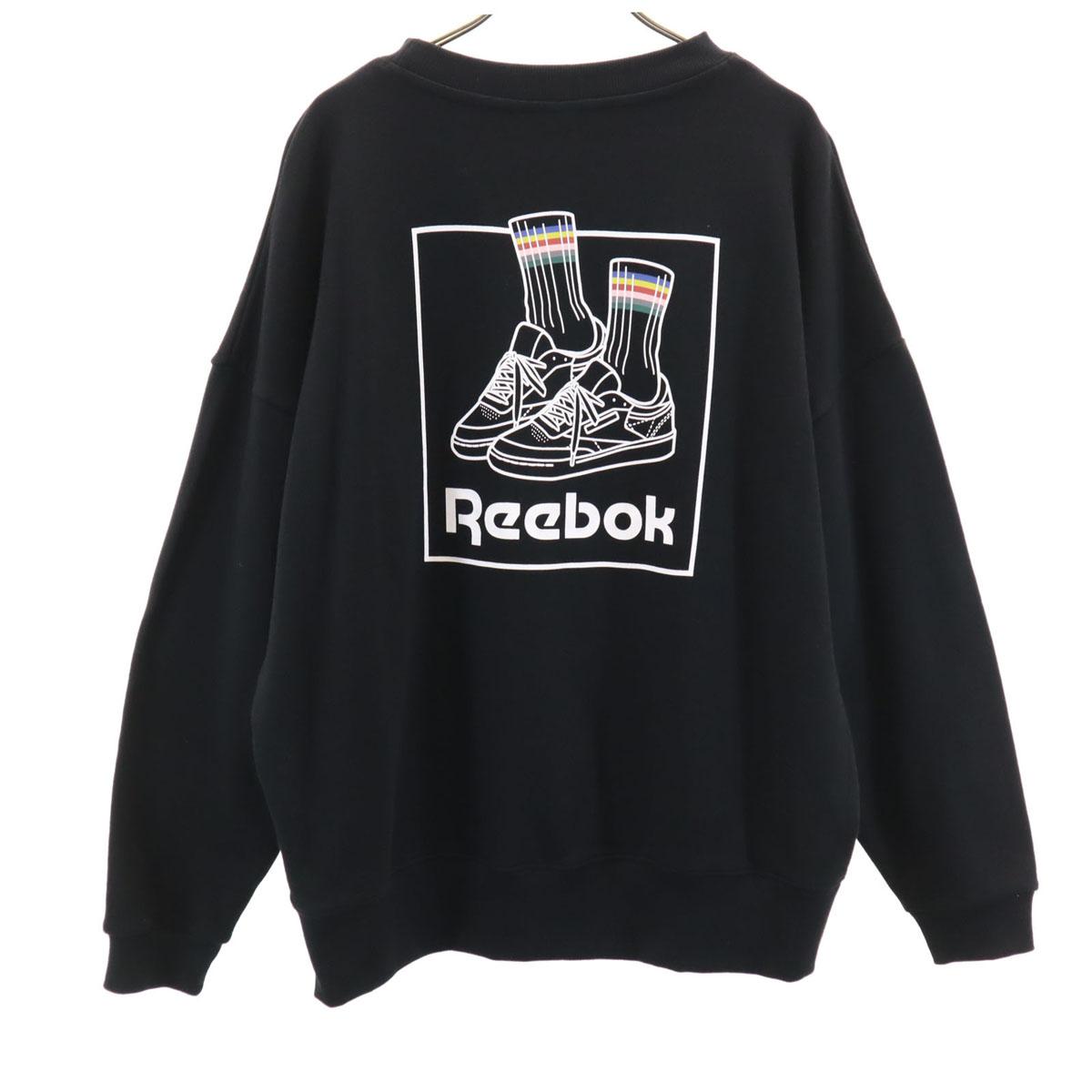 

Reebok Back print Long sleeve sweat trainer M black Women Used