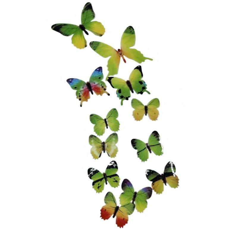 12PCS luminous butterfly wall sticker modern style 3D luminous sticker home decoration sticker