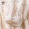 Sino Fu De 100% Mulberry Silk V-Neck A-Line Long Sleeve Dress