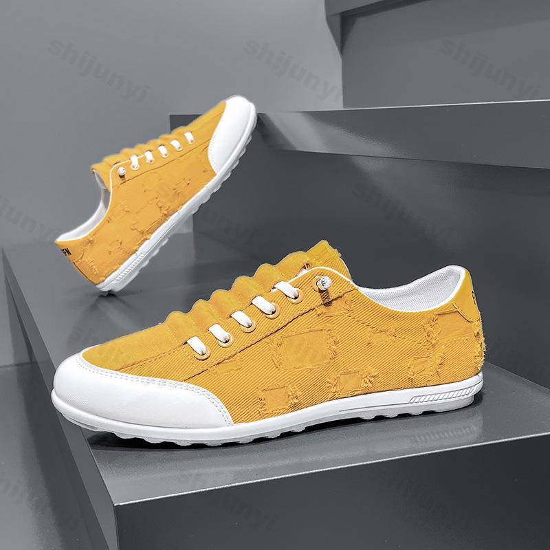 Fashion Autumn 2025 Mens Sneakers Casual Shoes Canvas Shoes Breathable Outdoor Hiking Fashion Tennis Sports Running Platform Shoes cm giallo