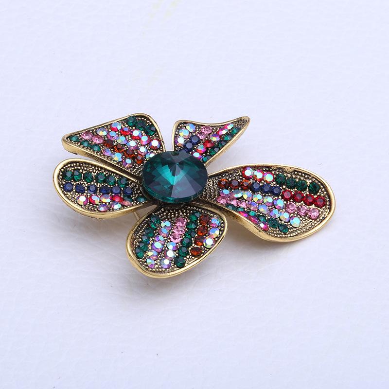 

Изысканные высококачественные винтажные броши цвета античного золота с имитацией жемчуга Броши с пряжкой Аксессуары