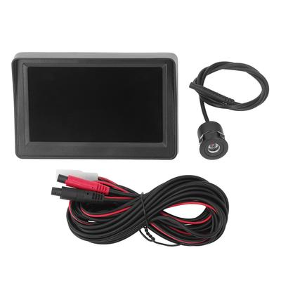 Backup Camera 4.3in Monitor Kit Car Rear View Parking System Waterpoof Night Vision for RVs Trailers Trucks Pickups