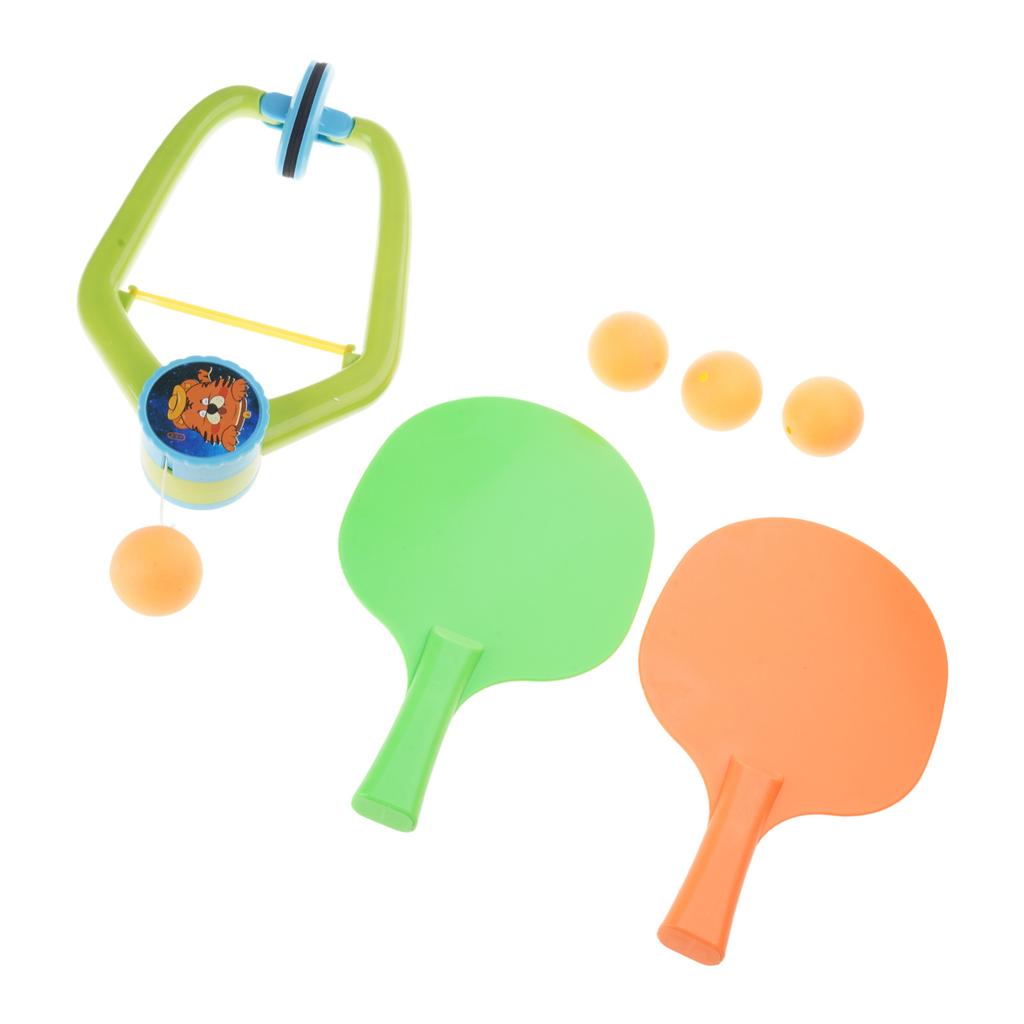 Adjustable Hanging Table Tennis Trainer with Racket / Balls Portable Table Tennis Exerciser for Kids and Children