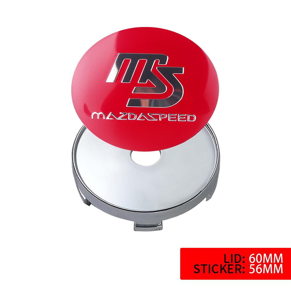 4Pcs Car Styling Tire Center Hub Cap Badge Sticker Accessories For Mazda 2 3 4 5 MS CX5 CX30 CX60 CX9 MX3 MX5 Axela Demio Atenza