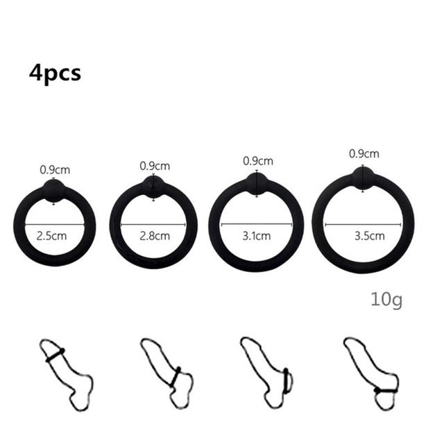 3/4 Penis Rings Cock Rings Penis Sleeve Penis Trainer Delay Ejaculation High Elasticity Time Lasting Sex Toys for Men