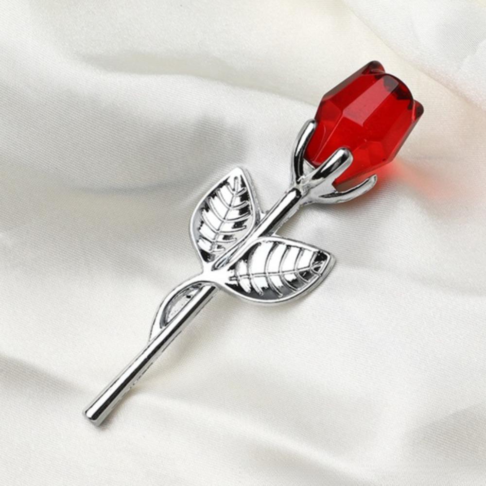 Glass Rose Mini Crystal Flower Artificial Flowers Room Ornament Office Desktop Decoration Wedding Party Valentine's Day Gift