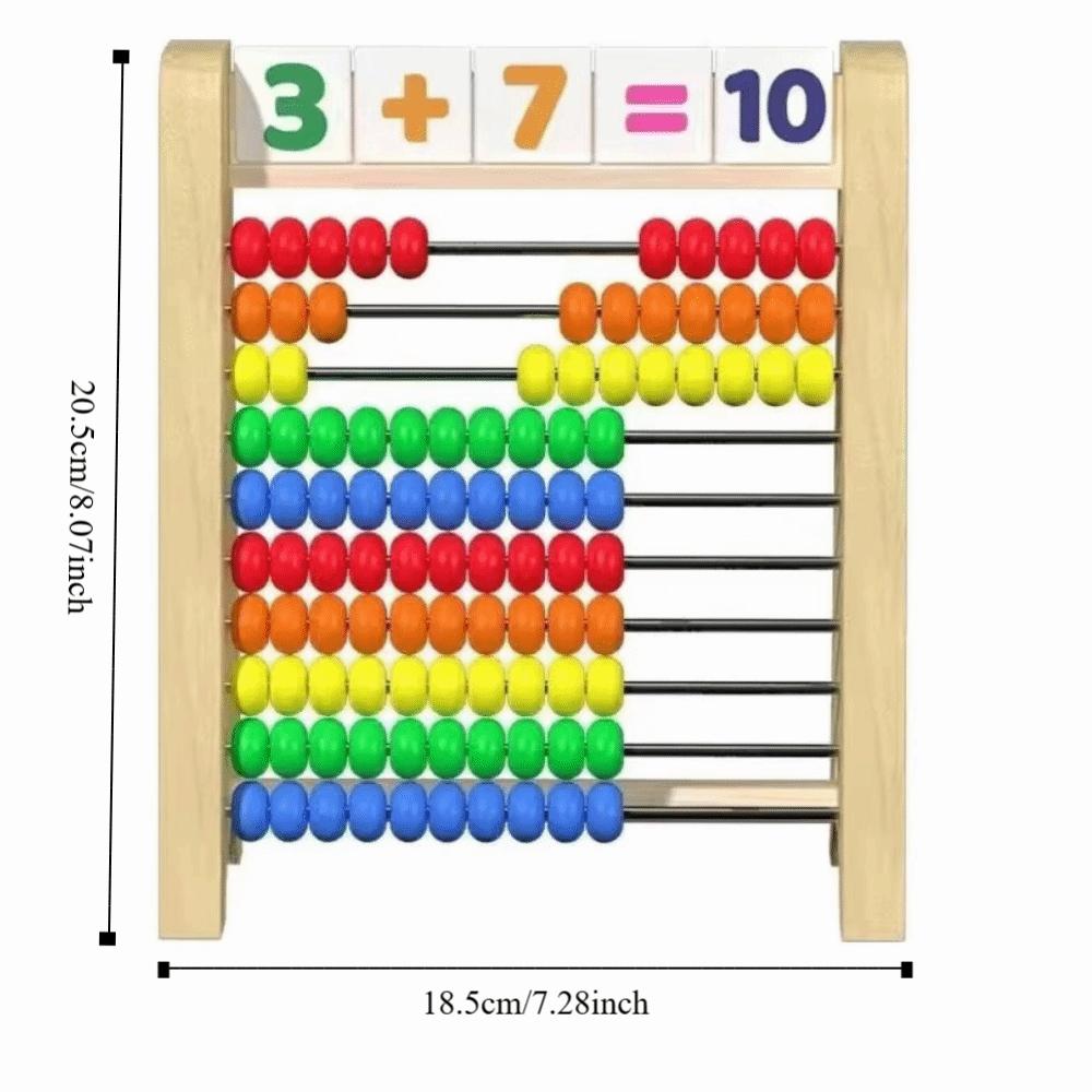 Calculating Beads Number Arithmetic Abacus Wooden Early Math Learning Toy  Preschool