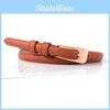 Solid Simple Color Gold Buckle Women Slim Waist Belt Casual Versatile And