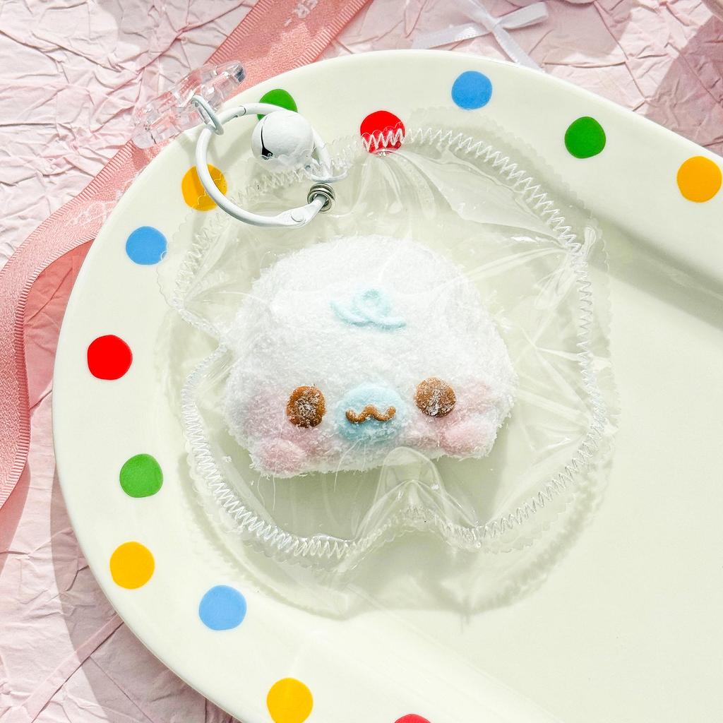 Silicone Animal Head Pendant Pinch Toy - Vintage Cream Clay Decompression Accessory