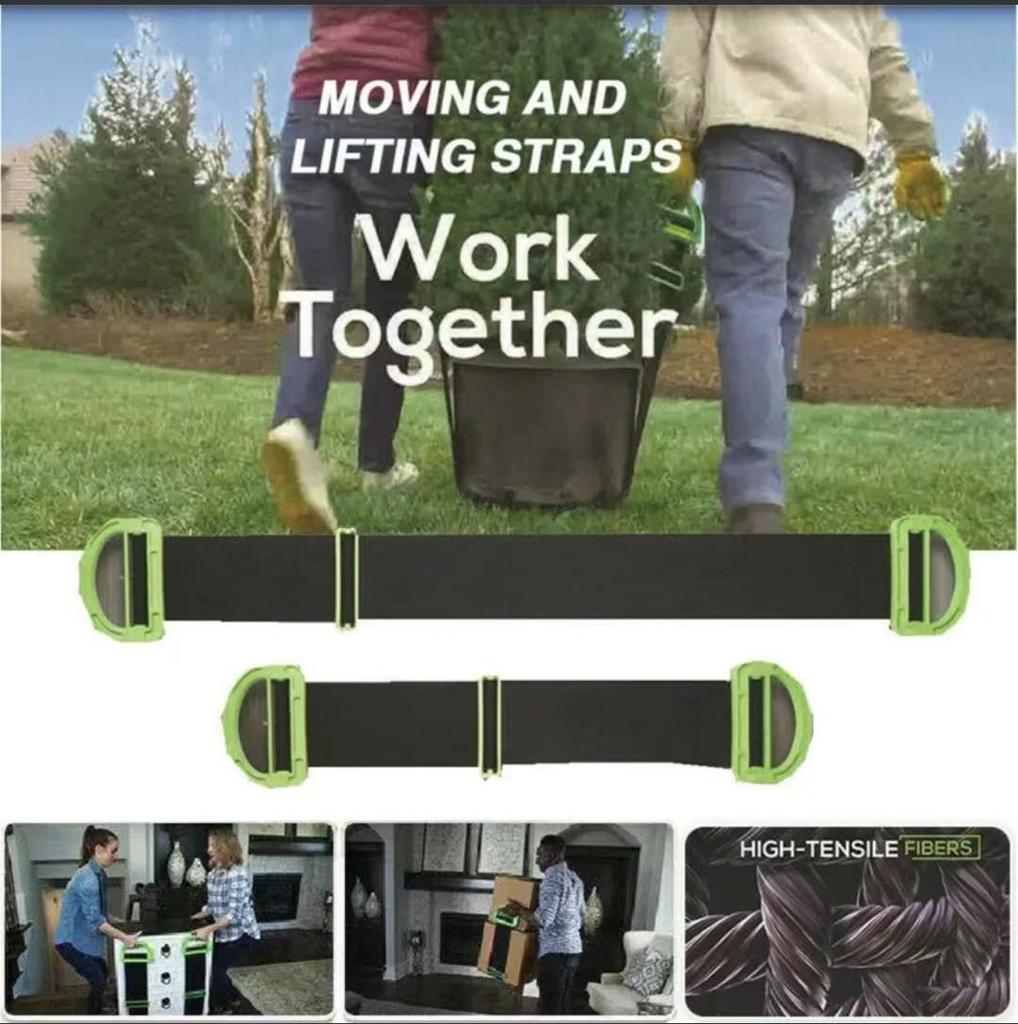 Adjustable Labor-Saving Moving Belt with Handheld Carrying Strap and Rope