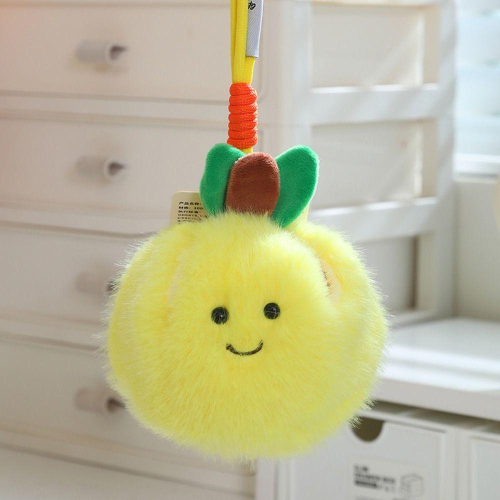 Simulation Peelable Orange Plush Soft Filled Fruit Plush Toy Backpack Pendant