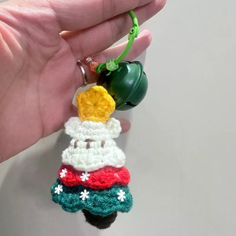 Christmas Crocheted Pendant Creative Wreath Pendant Decorative Bag Ornament Christmas Decoration With Tin Box