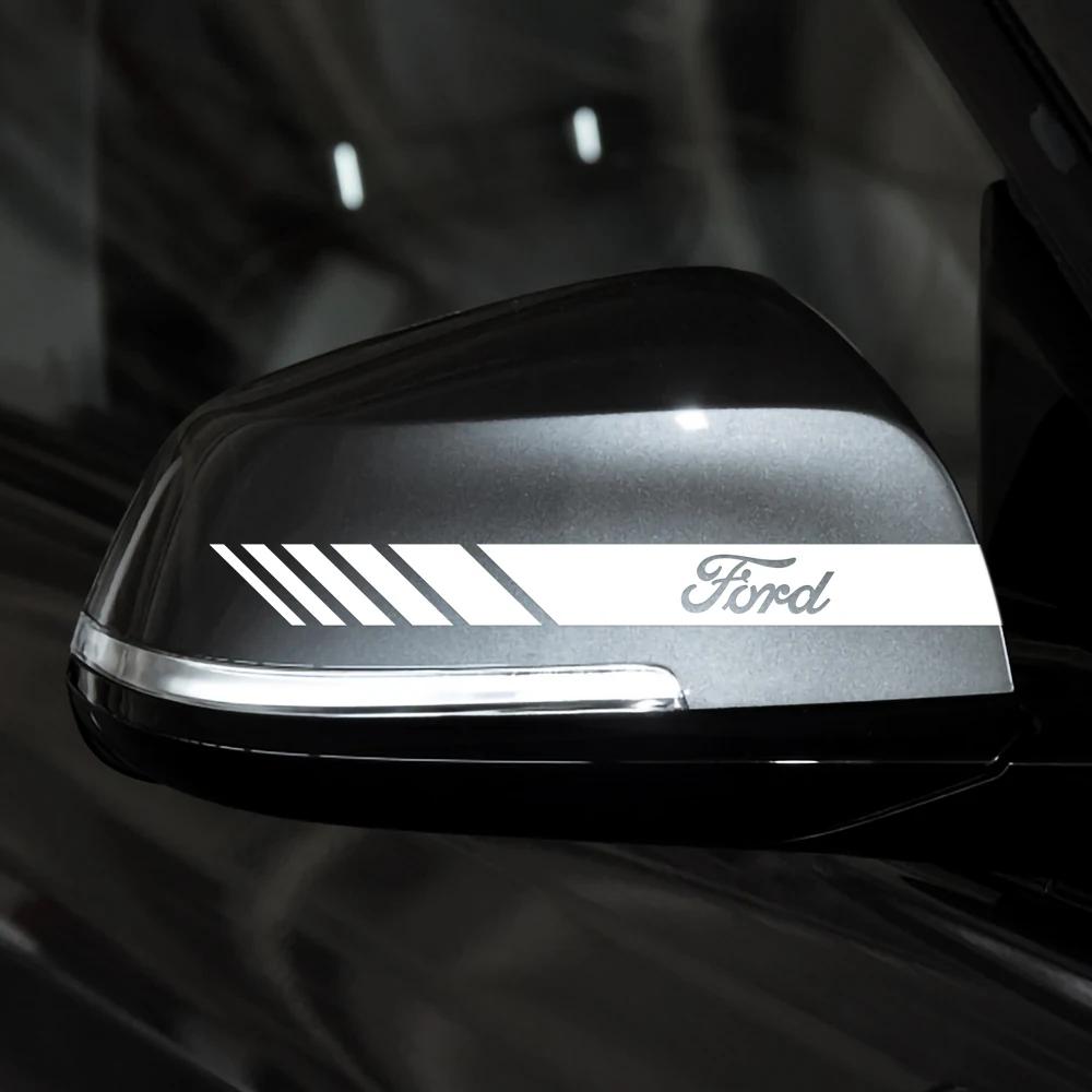 Car Sticker 2025 Hot 2PCS Vinyl Car Rearview Mirror Sticker Auto Side Body Stripe Decal Decoration For Ford Ranger Focus Kuga Mu
