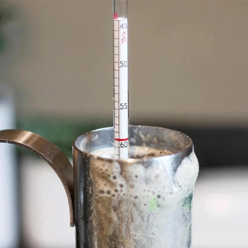 For Syrup Testing Metal Syrup Hydrometer Complete Cleaning Solution Set Baume Hydrometer Food-grade Stainless Steel
