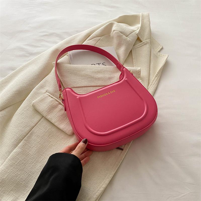 Trendy Versatile Women's Shoulder Bag Beautiful Stylish Crossbody Underarm Bag In Black White Pink And Brown Colors