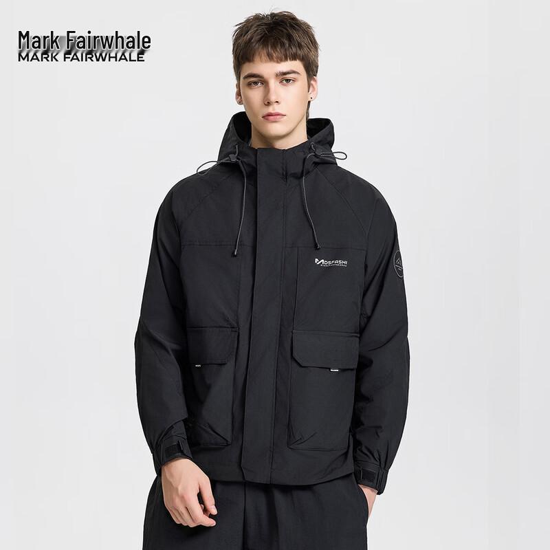 

FAIRWHALE Men s 2025 Casual Multi-Pocket Hooded Jacket 4XL
