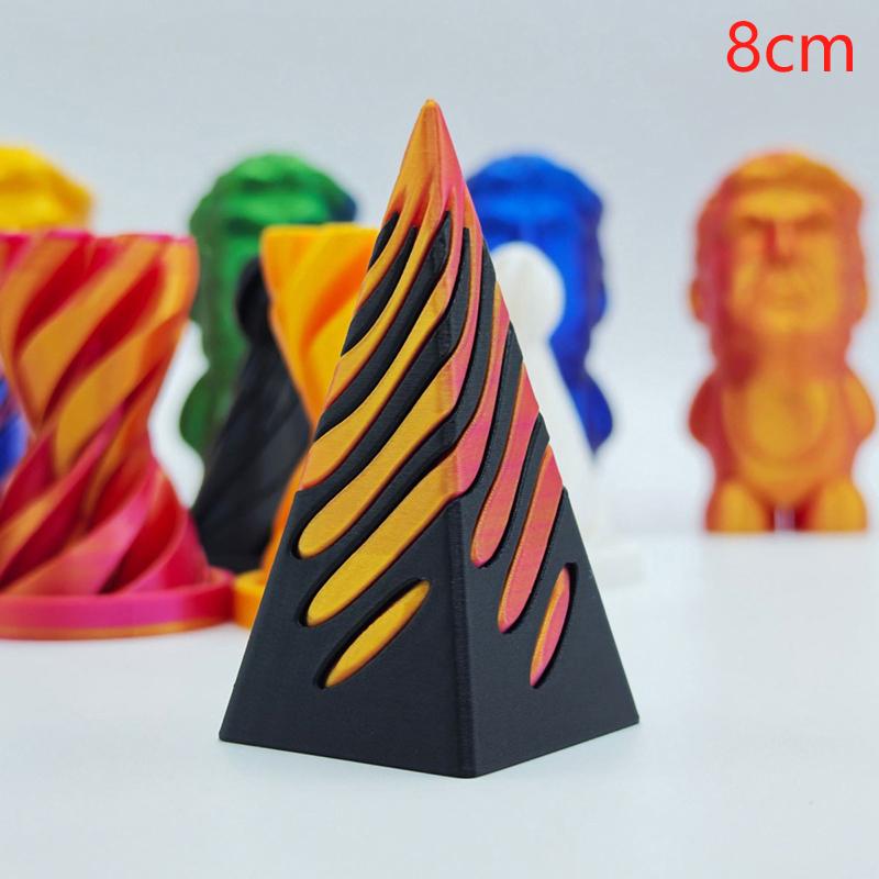 1Pc Kids 3D Printed Spiral Cone Fidgeting Toy Impossible Pyramid Passthrough Sculpture Antistress Anxiety Relieving Adults Toy