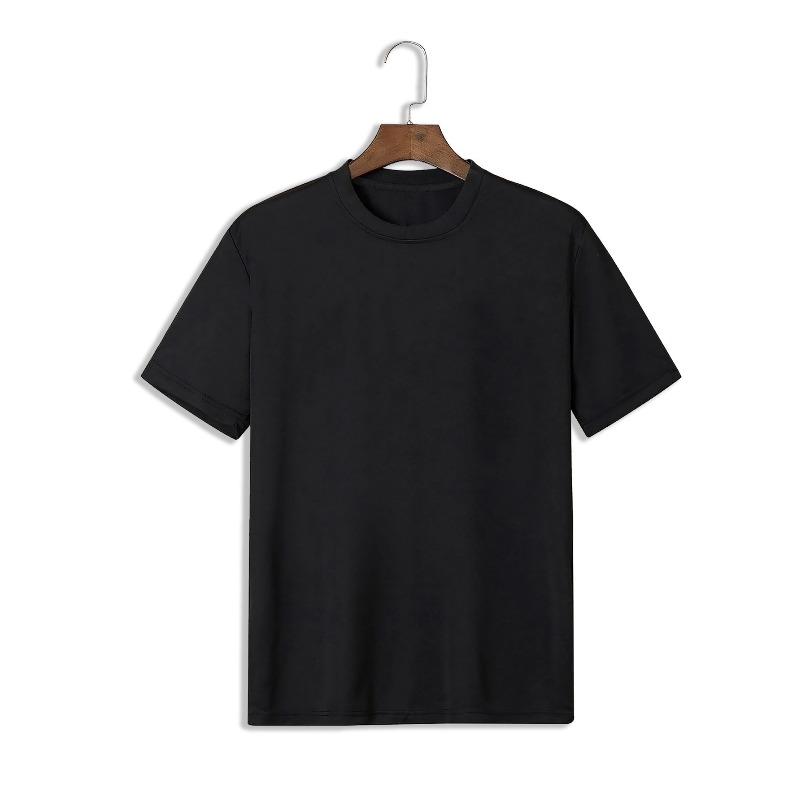 European Sizes Men's Vintage Fashion T-Shirt with Back Print, Summer Short Sleeve Top
