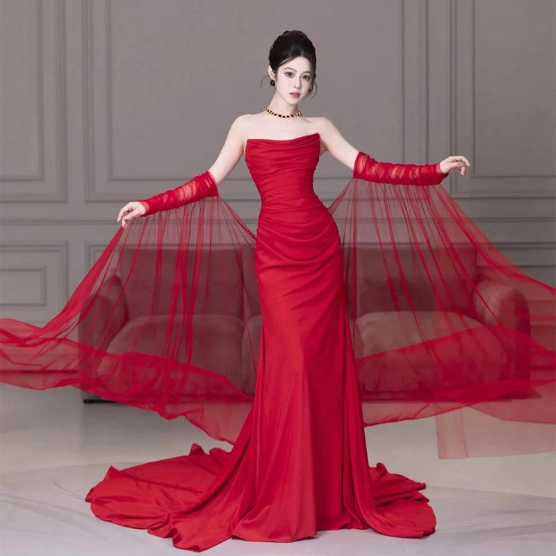 Silk Wedding Veil & Scarf Set for Bride Photoshoot