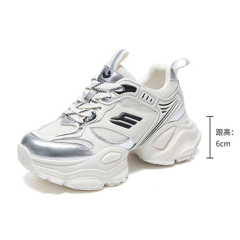 Brand Versatile Dad Shoes Women's Spring Explosion Casual Color Matching Korean Version Sports Shoes Thick Sole Height Wenzhou Women's Shoes