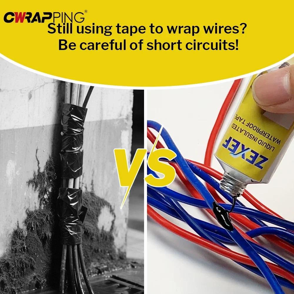 50/100ml Multifunctional Adhesive Motorcycle Repair Black and White Liquid Insulating Paste Spare Parts Protective Wire Tool