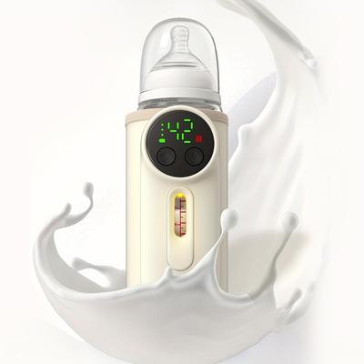 Portable Travel Bottle Heater with Digital Display, Leak-proof Design, Fast USB Charging, Wireless Charging Use, Reusable Plastic Cups