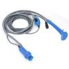 Tragbare Campingdusche Einstellbarer Wasserdurchfluss Auslaufsicher 2,5 l/min Outdoor-Duschkopf Sprüher Blau