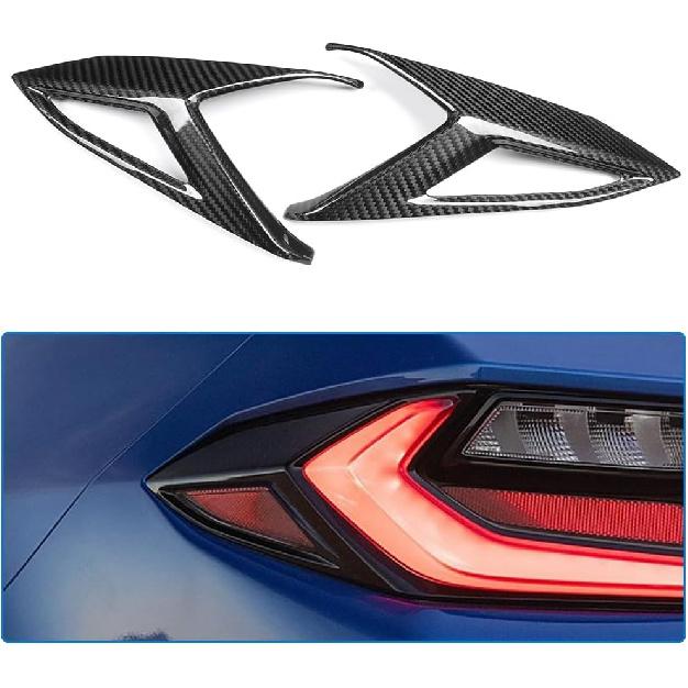 

Tail Light Lamp Cover Guard Trim for Corvette C8 Z51 Z06 ZR1 HTC Coupe Stingray 2020 2021 2022 2023 2024 2025 2026,Genuine Carbon Fiber Tailight