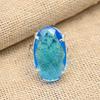 Blue Topaz Gemstone Handmade Jewelry 925 Solid Sterling Silver Ring For Her