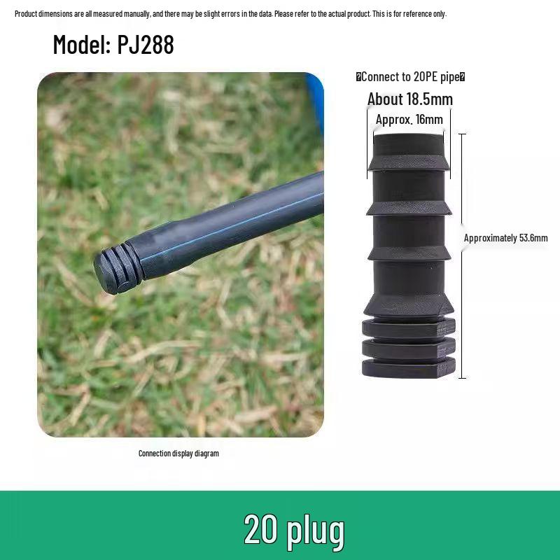 Complete Set of Barbed Pipe Fittings: Drip Irrigation Connectors Direct Elbow Tee Plug for 16/20/25mm Pipes