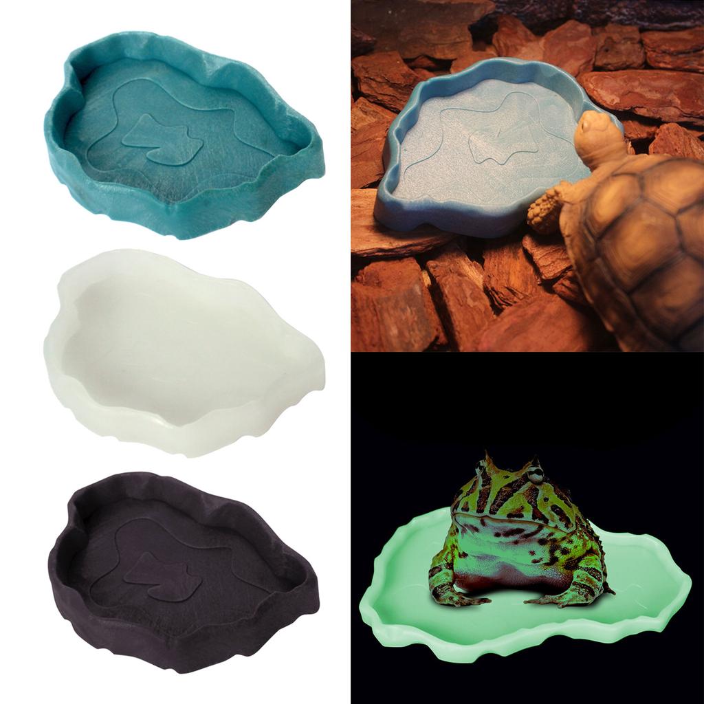 Terrarium Bowls Reptile Food Bowl Worm Dish for Turtle Small Plastic Food Water Bowl for Anoles Bearded Dragons Scorpion