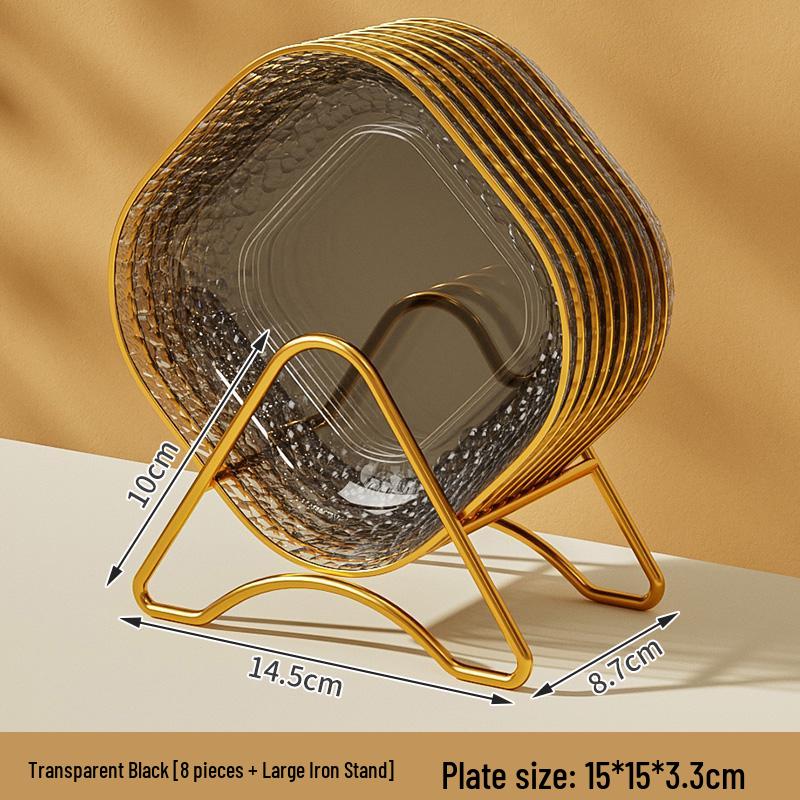 Luxury Plastic Bone Dish: Versatile Small Plate for Snacks, Fruits, Residue Storage, and Stir-Fry.