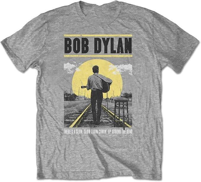 Bob Dylan Slow Train  Grey All size S to 345XL CL14 Unisex T-Shirt M