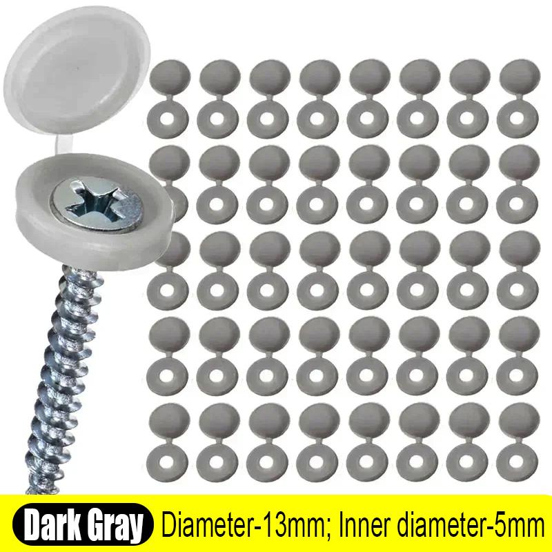 1000/100pcs Plastic Nails Screw Caps Decoration Covers Car Nut Nails Self-tapping Screws Protection Cover Furniture Hardware