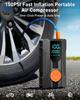 Portable 12V Jump Starter with Air Compressor, LED Light, Tire Inflator for Gas/Diesel Cars