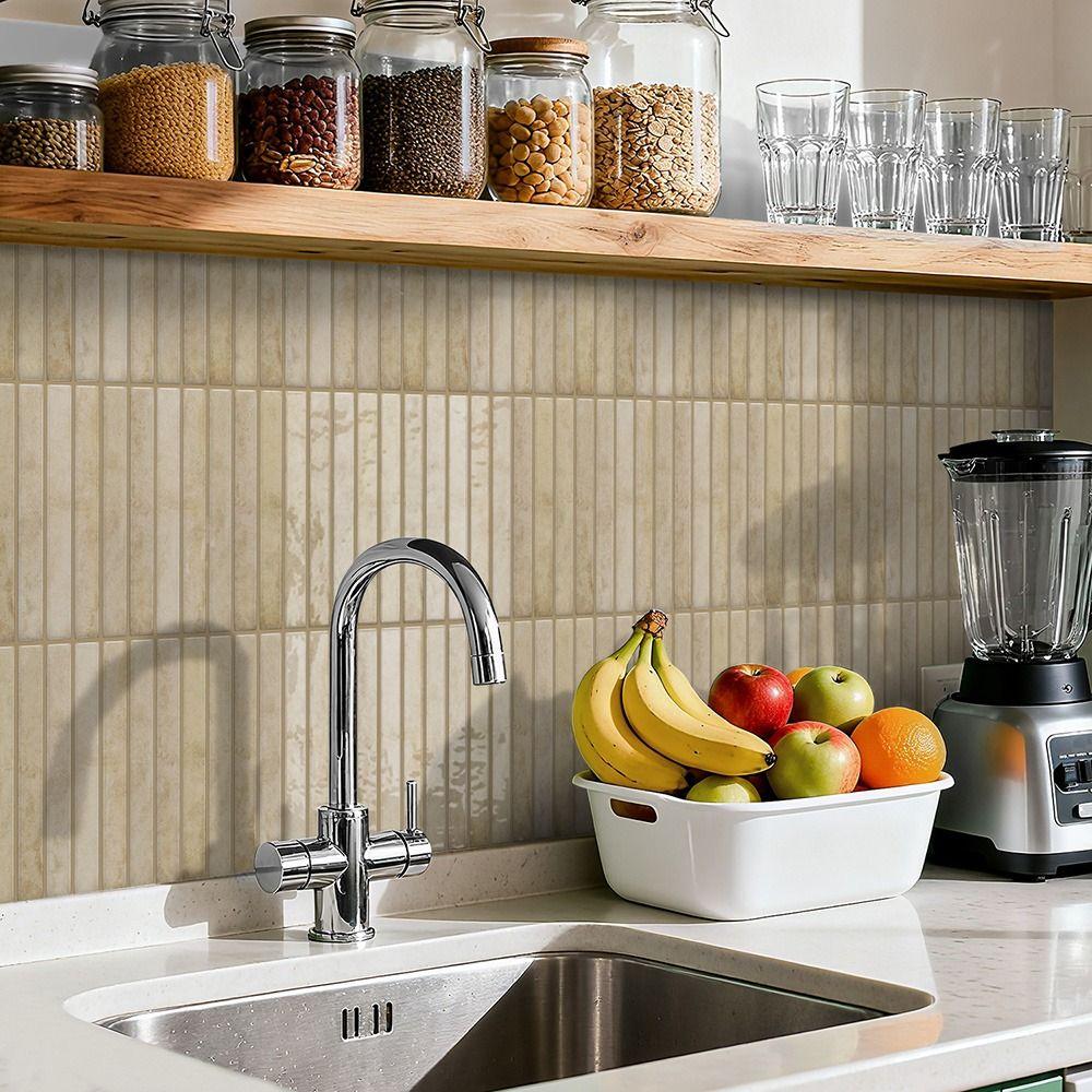 Multicolor Tile Wall Sticker Self-Adhesive 3D Design 3D Kitchen Wall Paper Tile Pattern Epoxy Material Wall Decals